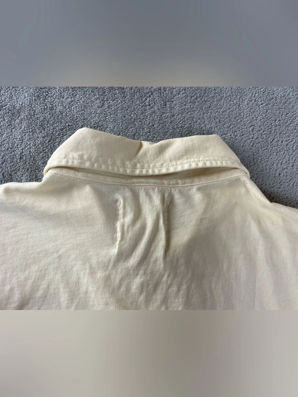 J.Crew Polo Shirt Sz M Short Sleeve Broken In Cotton Pocket Casual Light Yellow